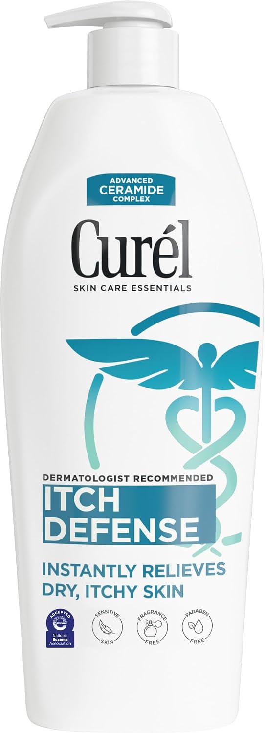 Curel Itch Defense Ceramide Body Lotion for Dry Sensitive Skin, 13 fl oz