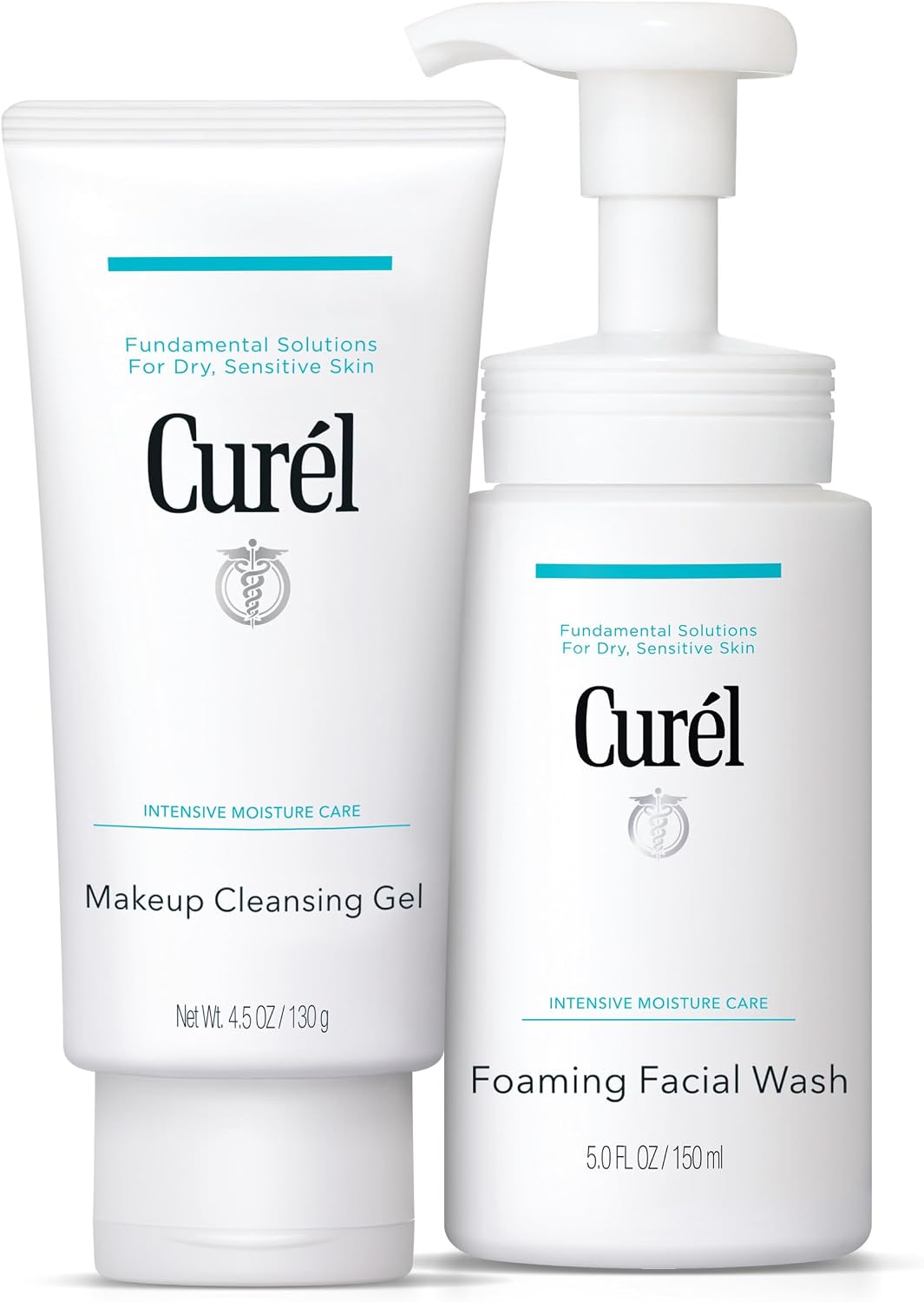 Curel Japanese Skin Care Makeup Cleansing Gel And Face Wash Bundle